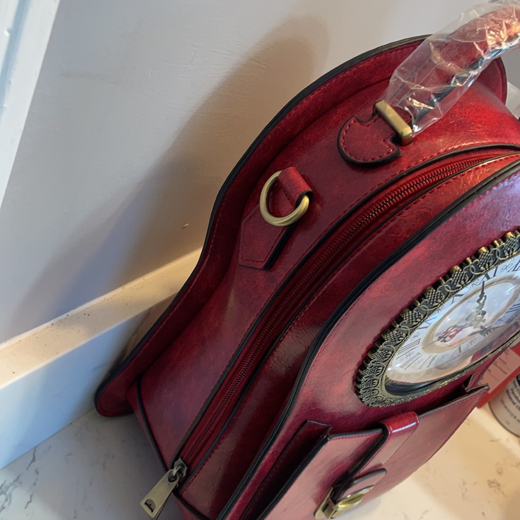 Velvet Red New Red Clock Purse